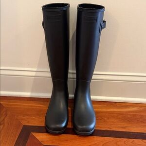 Hunter Matte Black Tall Rain Boots